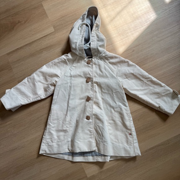 Zara Other - Zara Kids Cream Hooded Jacket 4-5Years